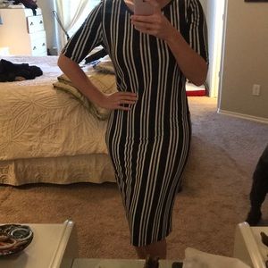 LulaRoe Striped Julia Dress - Size M